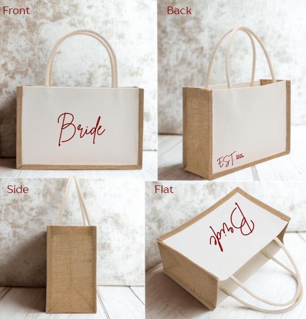 Personalized Jute Tote Bag – Custom Bag, Eco-Friendly
