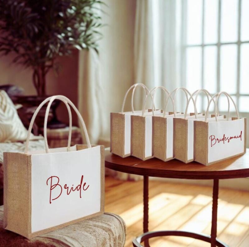 Personalized Jute Tote Bag – Custom Bag, Eco-Friendly